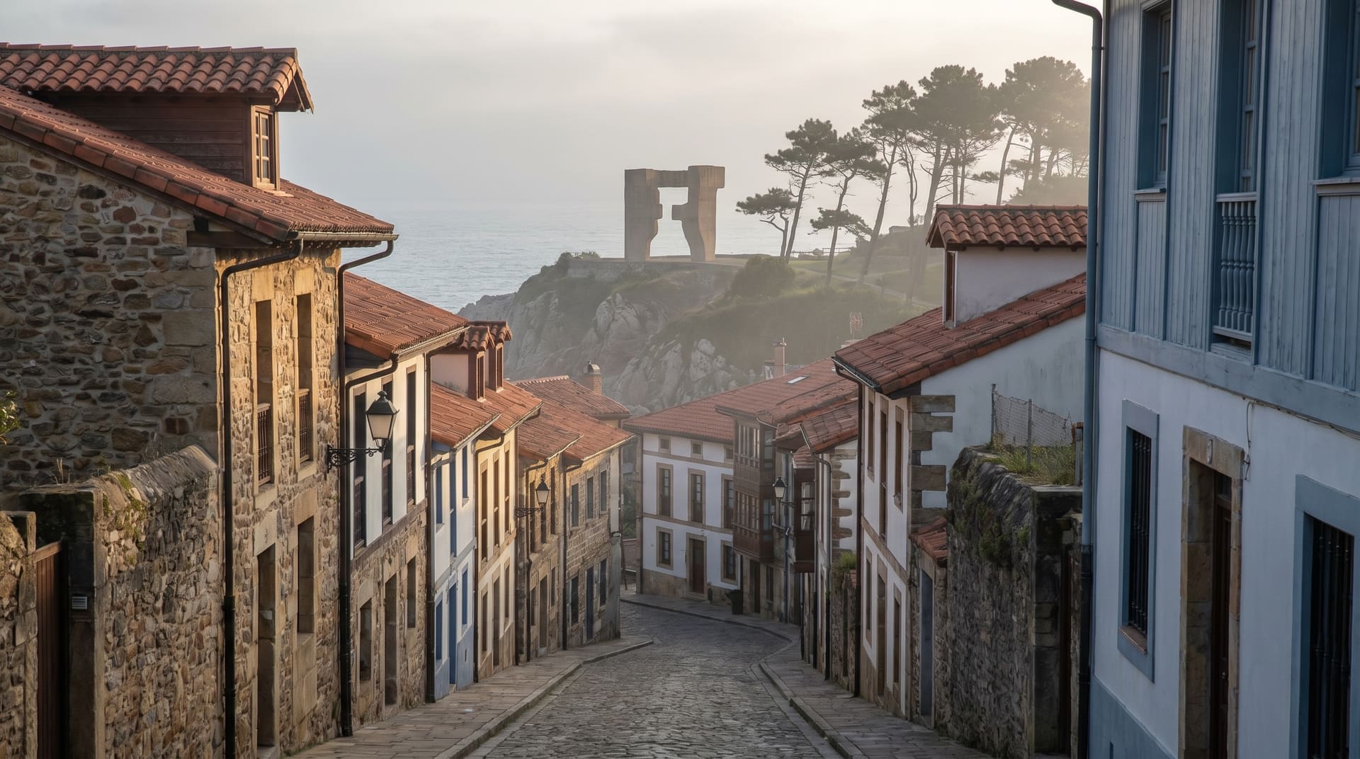 Gijon, Spain, editorial landmark